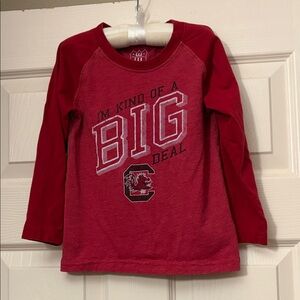 Kids' Gamecocks Red 'Big Deal' Long Sleeve Tee with University Mascot